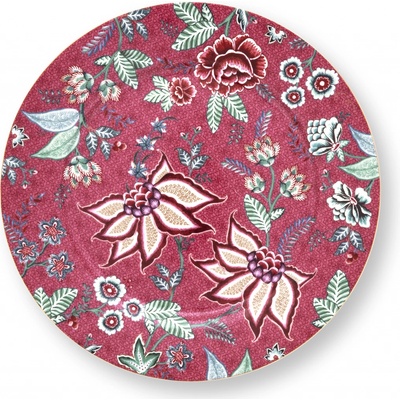Pip Studio Flower Festival velký talíř 32 cm tmavě růžový