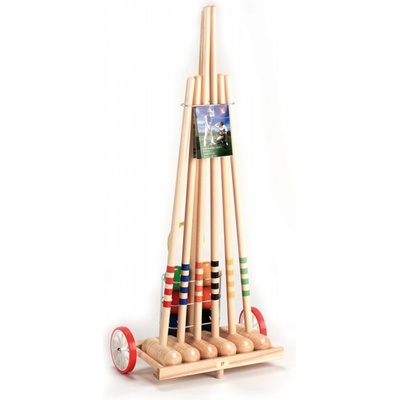 Kroket Lucio Londero pro 6 hráčů na dřevěném vozíku