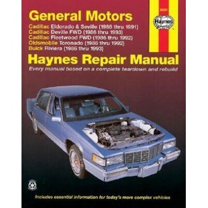 GM Cadillac Eldorado, Seville, Deville, Fleetwood (Fwd), Oldsmobile Tornado and Buick Riviera (1986-1993) Automotive Repair Manual | J H Haynes (ISBN: 9781563923470)
