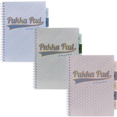 Pukka Pad Spirálový sešit Haze Project Book mix vzorů A4 linkovaný