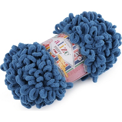 Alize příze Puffy Fine 637 modrá jeans