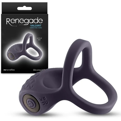 Ринг за пенис и тестиси, вибрации и 10 режима - Renegade Valiant Gray (NSTOYS1218)