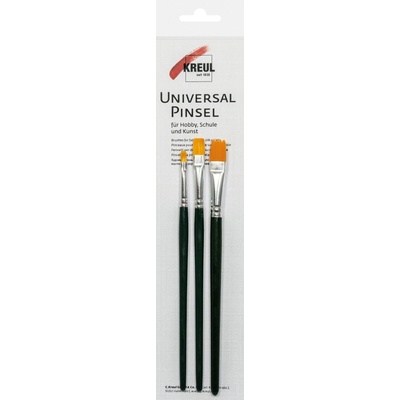 Kreul Universal Basic Synthetics Комплект плоски четки 3 бр (723019)