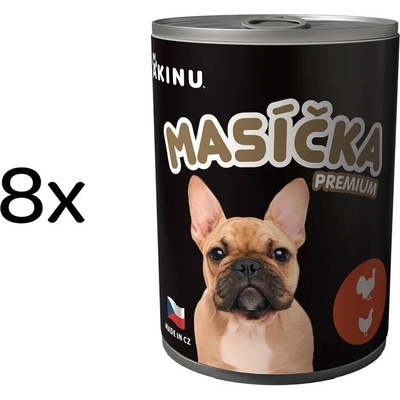 Akinu Masíčka Premium Mleté s krůtím 8 x 400 g