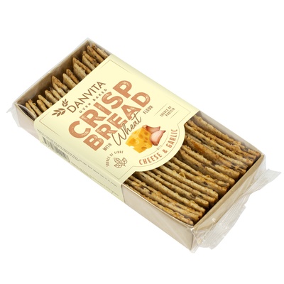 DANVITA пълнозърнест хляб със сирене и чесън