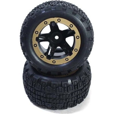 BlackZon 1:16 Slyder MT/ST: Nalepené gumy ST Zlaté 2 ks