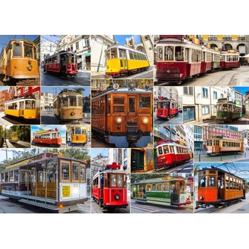 Bluebird Puzzle - Puzzle Around the World in Trams - 1 500 piese