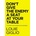Don't Give the Enemy a Seat at Your Table | GIGLIO LOUIE