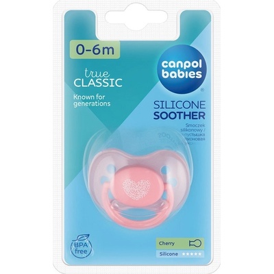 Canpol babies silikon čerešnička pastels růžová