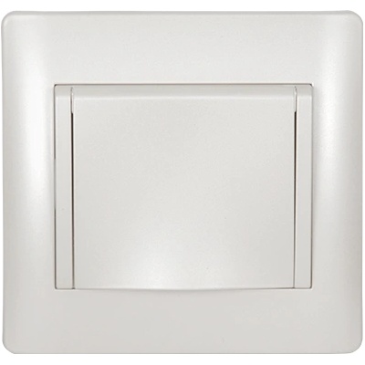 ELMARK Rhyme КОНТАКТ ШУКО С КАПАК БЯЛ МЕТАЛИК (11211c)