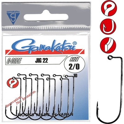 Gamakatsu JIG 22 NKL Hook vel.4 10 ks