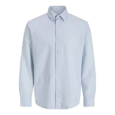Риза с дълъг ръкав Jack & jones Breeze Linen Blend long sleeve shirt - Blue (Celestial Blue)