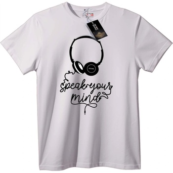 NOONEBRAND Тениска Слушалки: Изкажи Мнение - S, Black