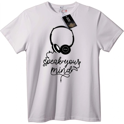 NOONEBRAND Тениска Слушалки: Изкажи Мнение - S, Black