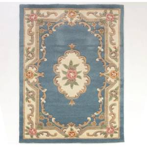 Flair Rugs Син вълнен килим , 75 x 150 cm Aubusson - Flair Rugs (503119310706)