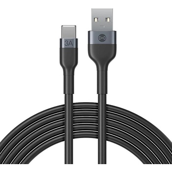 Forever Кабел данни Forever USB- USB-C Flexible 3A, 1 м черен