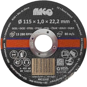 Magg Řezný kotouč 115 x 1,0 x 22,2 mm RK11510