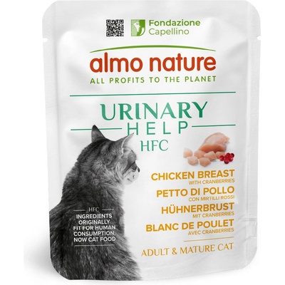 Almo Nature HFC Urinary Help kuřecí prsa s brusinkami 6 x 50 g