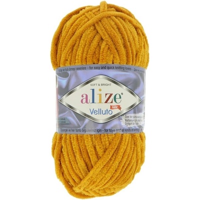Alize Velluto 02 horčicovo žltá