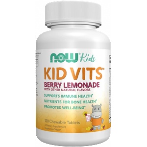 NOW NOW Kid Vits Berry Lemonade, 120 Chewables