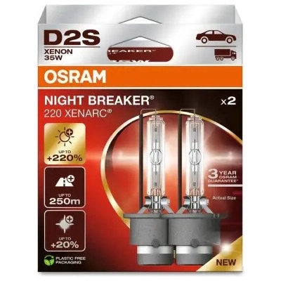 OSRAM XENONOVÁ VÝBOJKA XENARC D2S XN2 NIGHT BREAKER LASER +220% 66240XN2-2HB