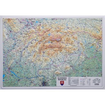 Slovensko - nástěnná plastická mapa 100 x 70 cm Varianta: bez rámu, Provedení: plastická mapa