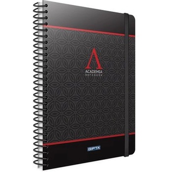 Image 1 of GIPTA Academia Тетрадка, А4, бяла, широки редове, микроперфорация, твърда корица, със спирала, 120 листа (3773)
