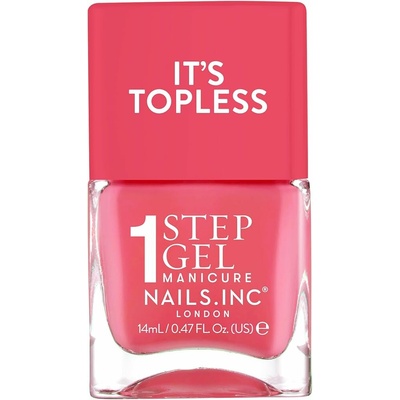 Nails.INC Nails Inc It's Topless gelový lak na nehty, 4v1, Sofia - Klasická korálová 14 ml