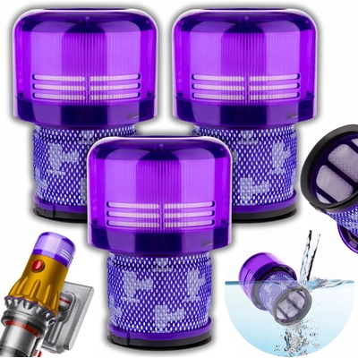 Purey Dyson 970013-02 V11 V15 Detect Absolute HEPA umývateľný filter 3ks