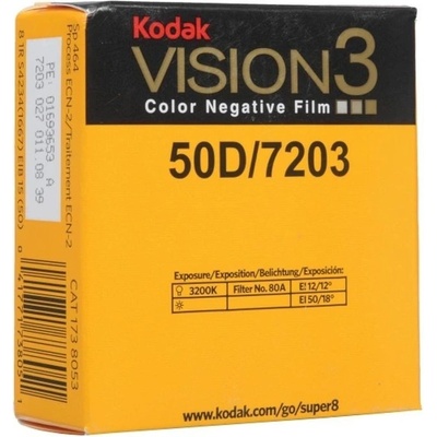 KODAK Vision3 Super 8 Cartrdige 50D/7203 8mm x 15m, barevný negativní film