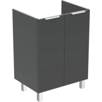 Ideal standart МЕБЕЛ ЗА БАНЯ С УМИВАЛНИК И 2 ВРАТИЧКИ 60см mdf СИВ ГЛАНЦ (r0258ti e066801)