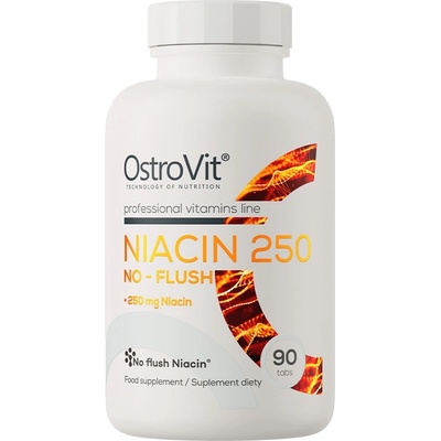 OstroVit Niacin 250 NO-FLUSH, 90 Tablets