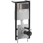 Omnires Вградено казанче Omnires StrongFrame ECO за окачена тоалетна чиния и бутон за задействане Steel-R45, четкан графит (STFWCECO1R45-RGR)