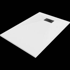 Mexen Hugo правоъгълна душ корито SMC 130 x 80 см, бял, черен капак - 42108013-B (42108013-B)