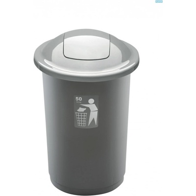 Plafor - Kôš na recykláciu odpadu 50 l strieborný