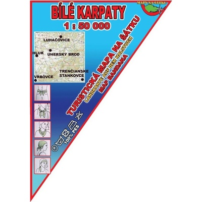 Bíle karpaty – mapa na šátku