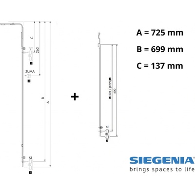 Siegenia Střední závora VR Gr.3 VT301-50301 – Hledejceny.cz