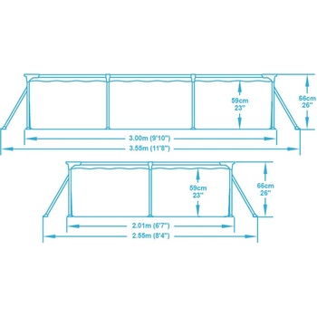 Bestway Steel Pro Frame 3 x 2,01 x 0,66 m 56404