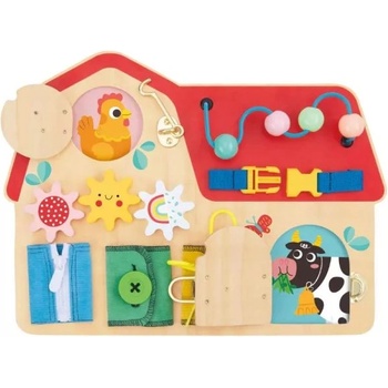 Tooky Toy Tooky Toy: Дъска за игра във форма на къща с животни (TH642)