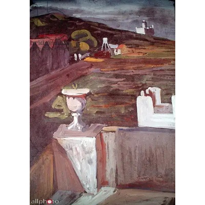 Obrazy - Kandinsky, Wassily: Pohled z balkónu v Tunisu - reprodukce obrazu