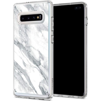 Spigen Ciel Cyrill Cecile Marble Case - дизайнерски удароустойчив кейс за Samsung Galaxy S10 Plus (бял)