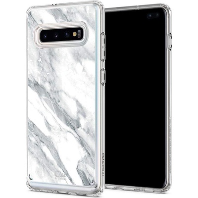 Spigen Ciel Cyrill Cecile Marble Case - дизайнерски удароустойчив кейс за Samsung Galaxy S10 Plus (бял)