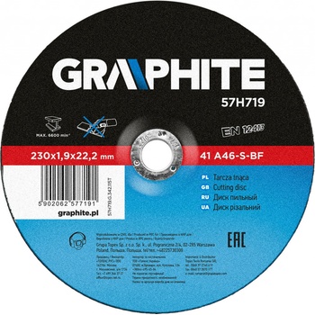 Graphite Kotouč řezný 230 x 22 x 1,9 mm 57H719