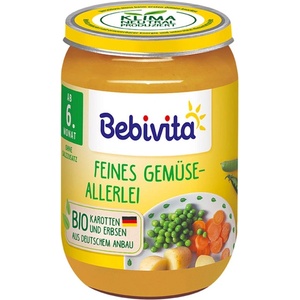 Bebivita Био Пюре Различни зеленчуци 190 гр. - 6+ месеца