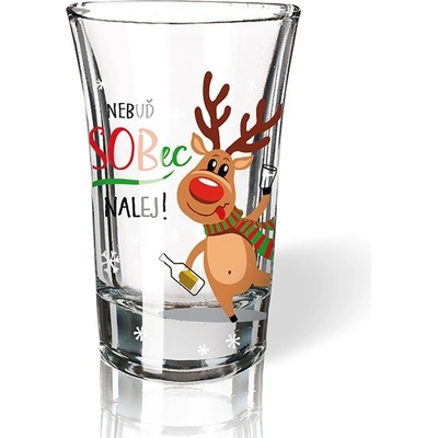 Nekupto Vánoční vtipný panák Nebuď sobec nalej! 40 ml