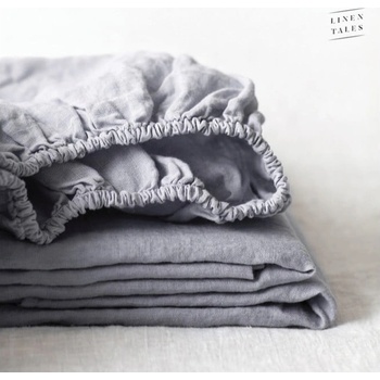 Linen Tales Светлосив ленен чаршаф с ластик , 180 x 200 cm - Linen Tales (LT-SFT-180x200x20-LG)