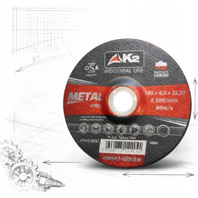 Brúsny kotúč PRO K2 - 180X6,0X22,23 METAL
