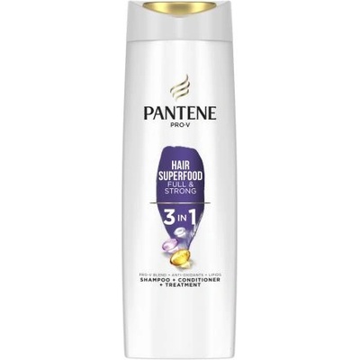 Pantene Superfood Full & Strong 3 in 1 360 ml укрепващ шампоан, балсам и маска в едно за жени