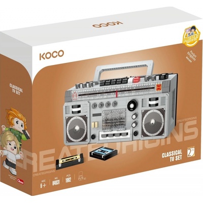KOCO Stavebnice mini Kazetový přehrávač 1982 ks