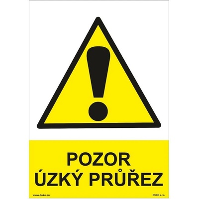 DUKO POZOR ÚZKÝ PRŮŘEZ Formát: 148 x 210 mm, Materiál: samolepící vinylová fólie